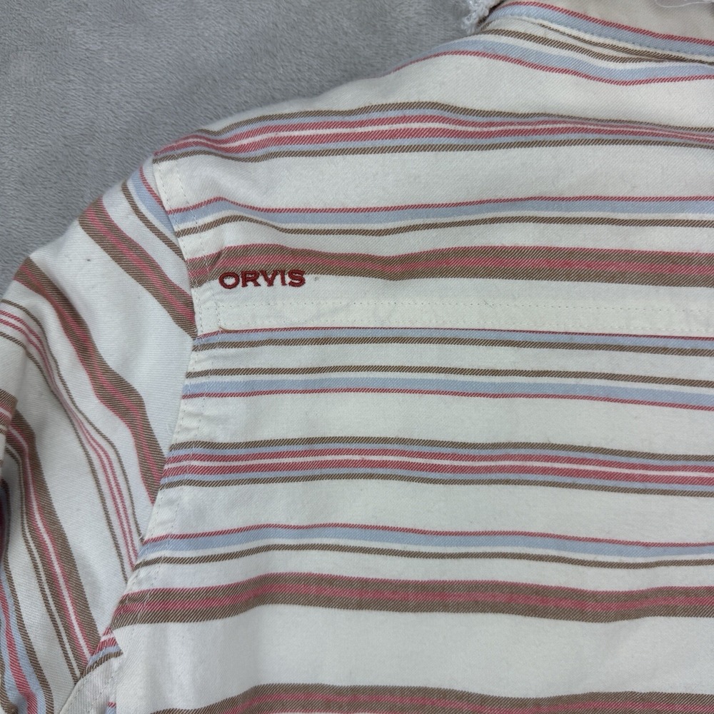 Orvis Shacket Womens Medium Shirt Jacket Fleece Lined Plaid Flannel Snap Button - Picture 10 of 15